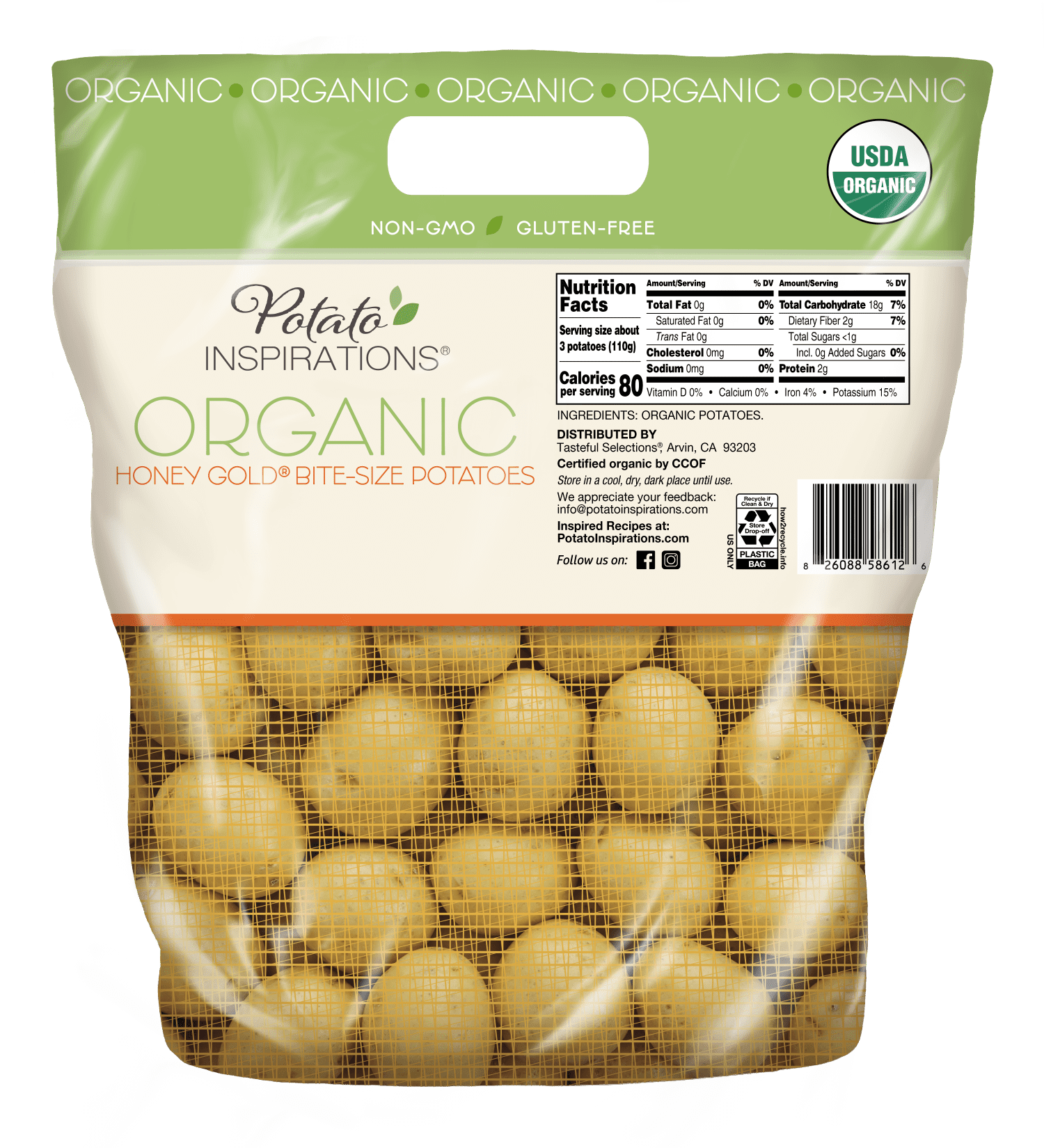 Organic Honey Gold Packaging – Back