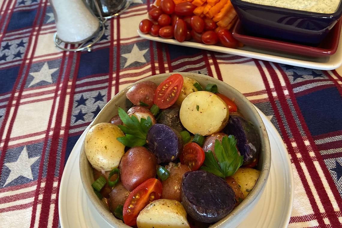 Red, White & Blue Potato Salad - Potato Inspirations
