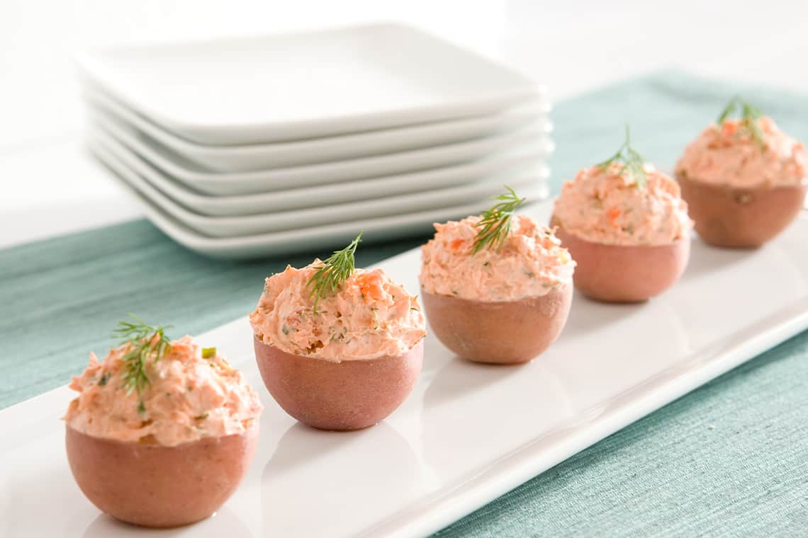 Smoked Salmon Stuffed Red Potatoes - Potato Inspirations