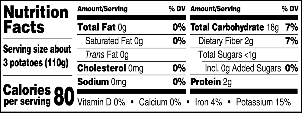Organic Honey Gold Nutrition Facts